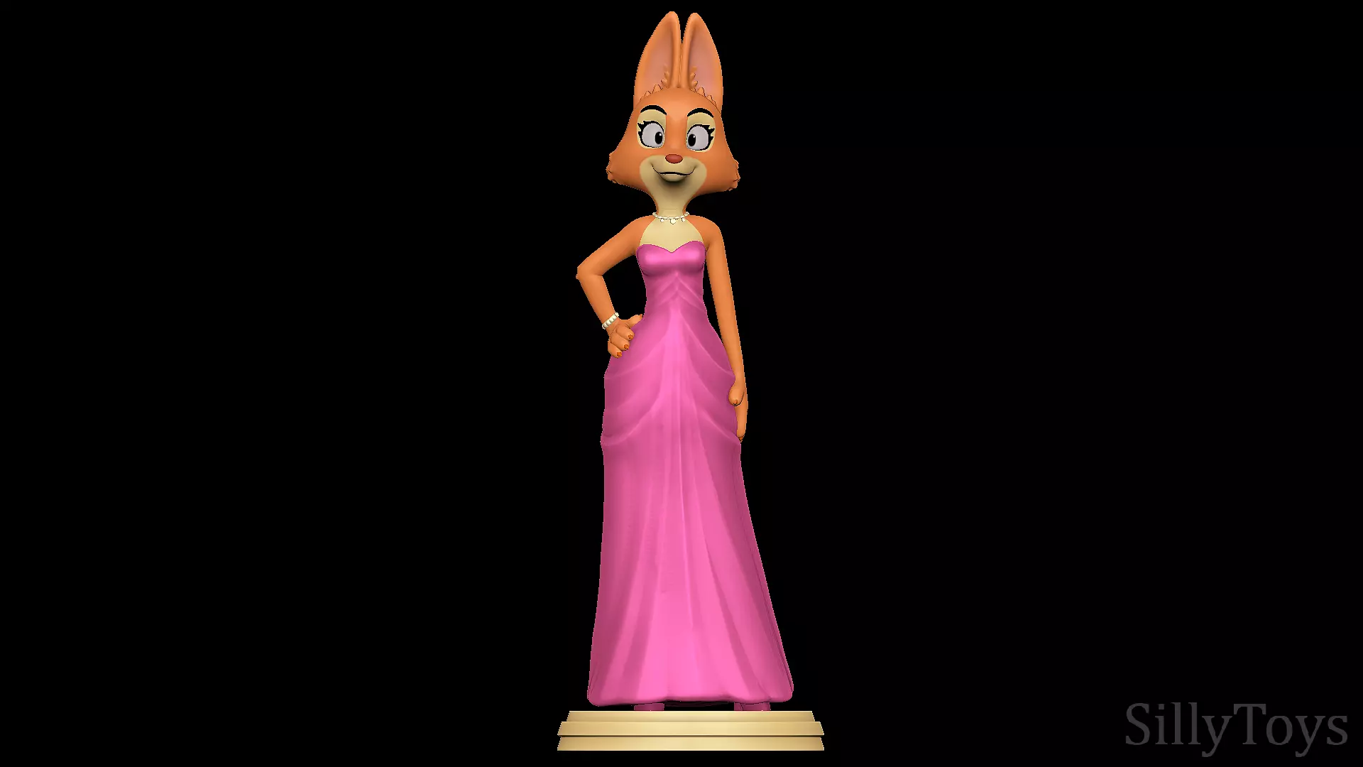 Diane Foxington in Pink Dress - The Bad Guys 3D print model
