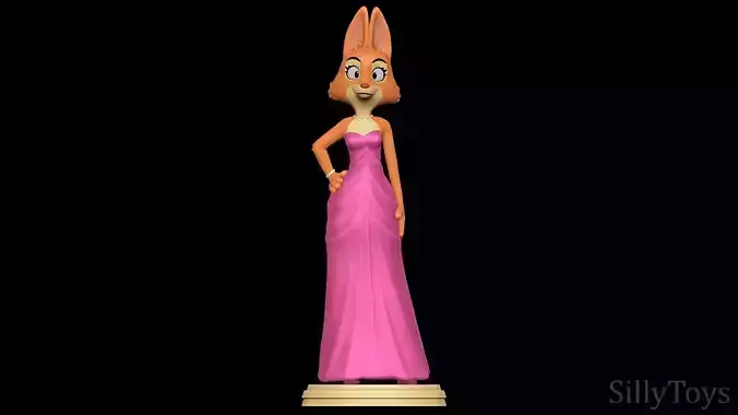 Diane Foxington in Pink Dress - The Bad Guys 3D print model