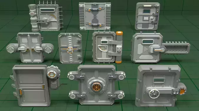 Industrial Doors - 10 pieces