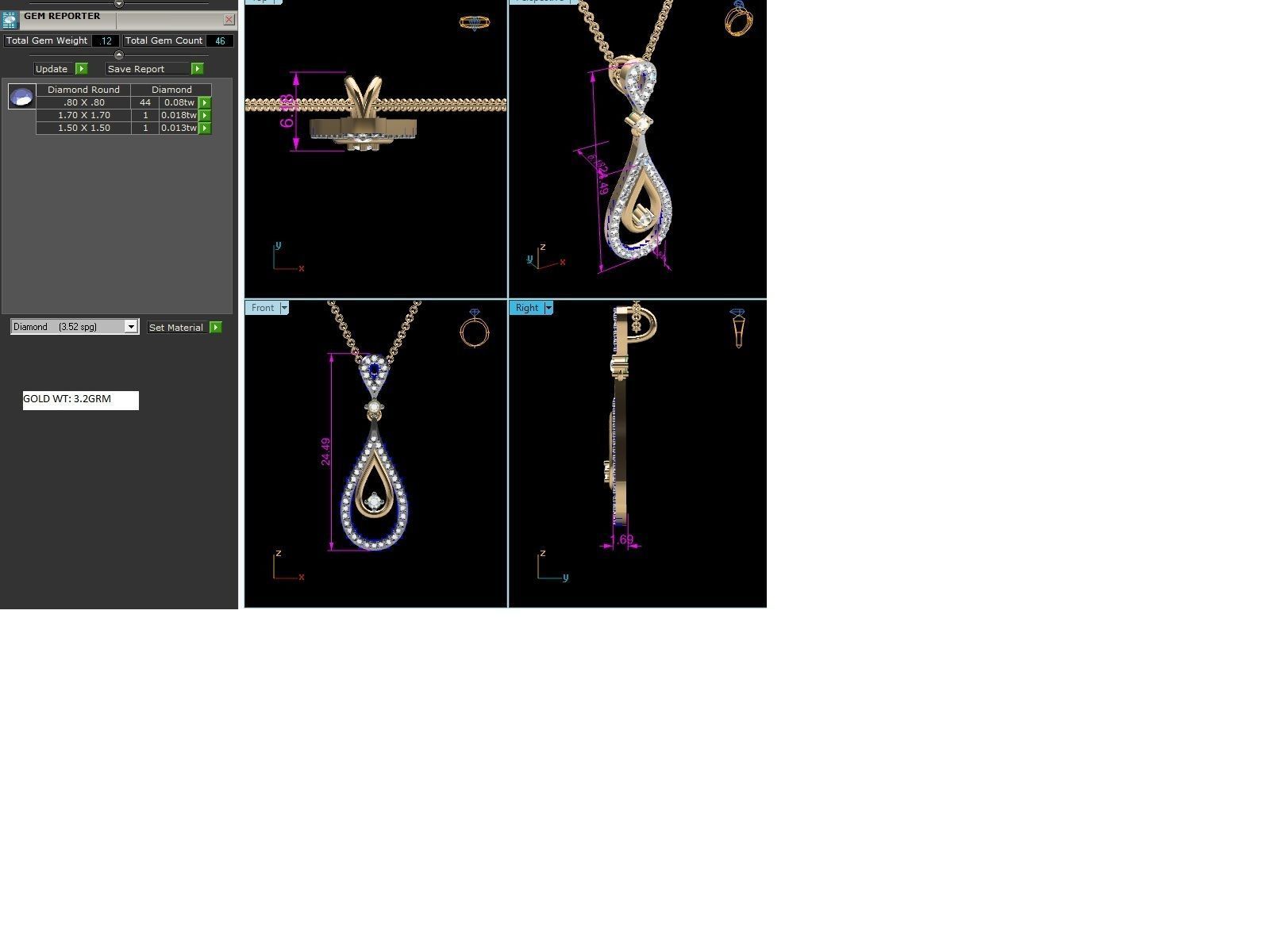 Women Pendant 3D print model_6