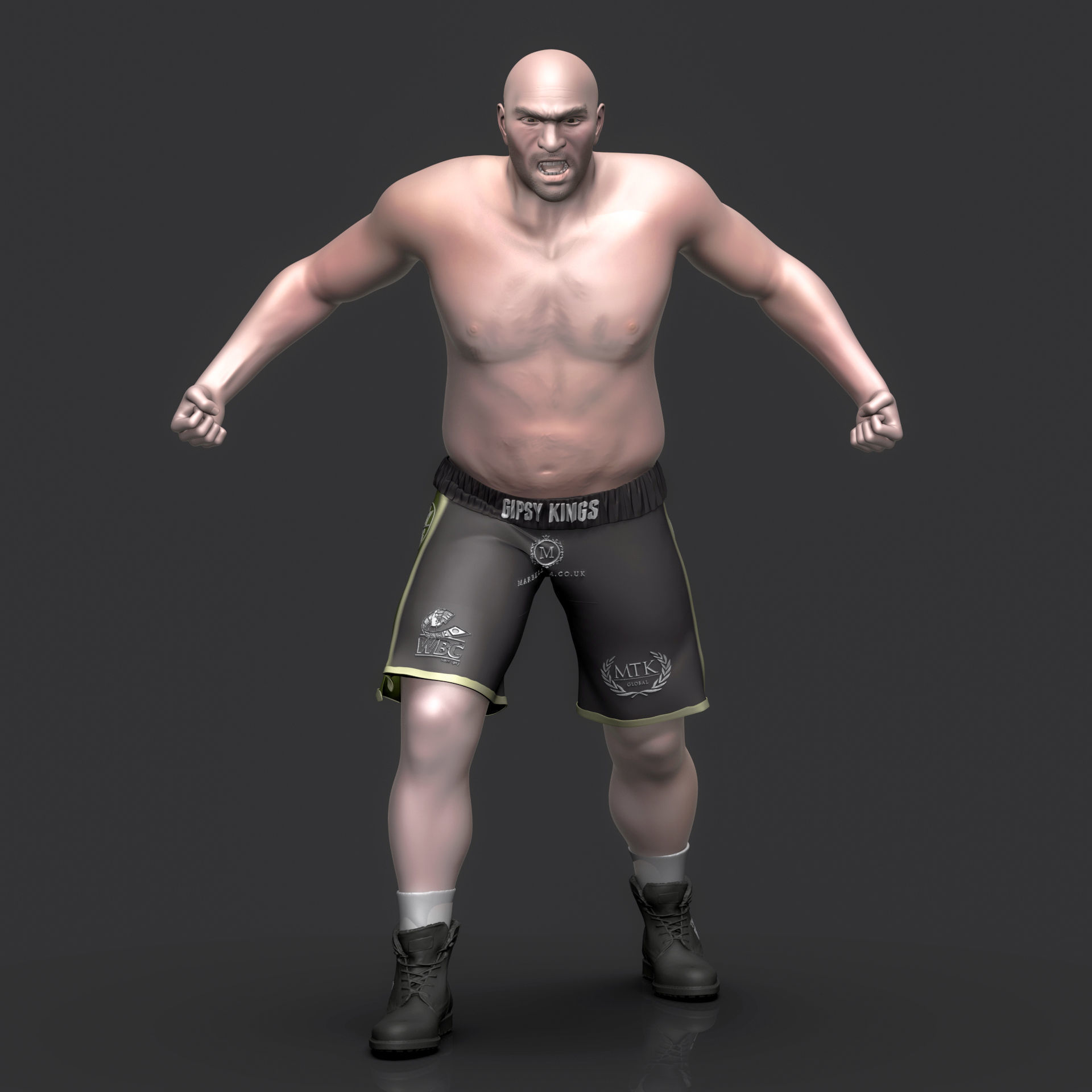 Tyson Fury 3D Printable 1 3D print model_4