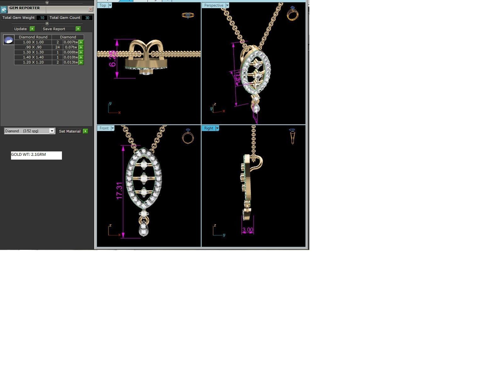 Women Pendant 3D print model_6