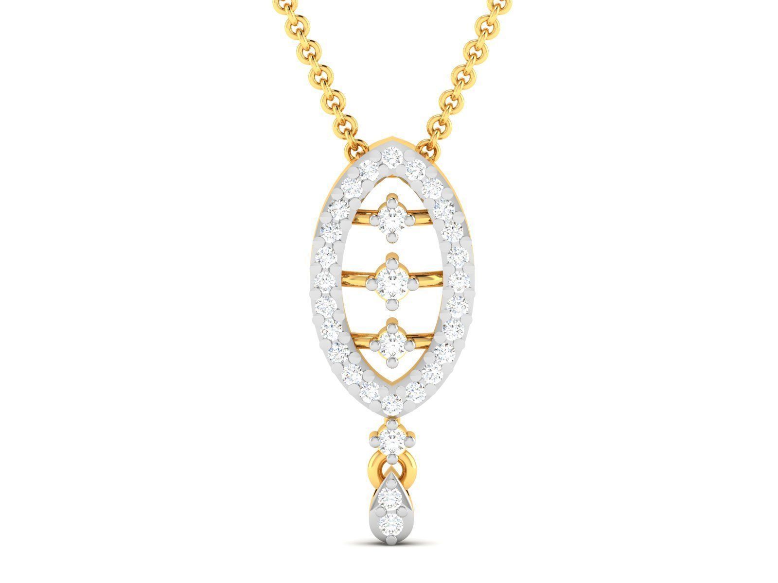 Women Pendant 3D print model_5