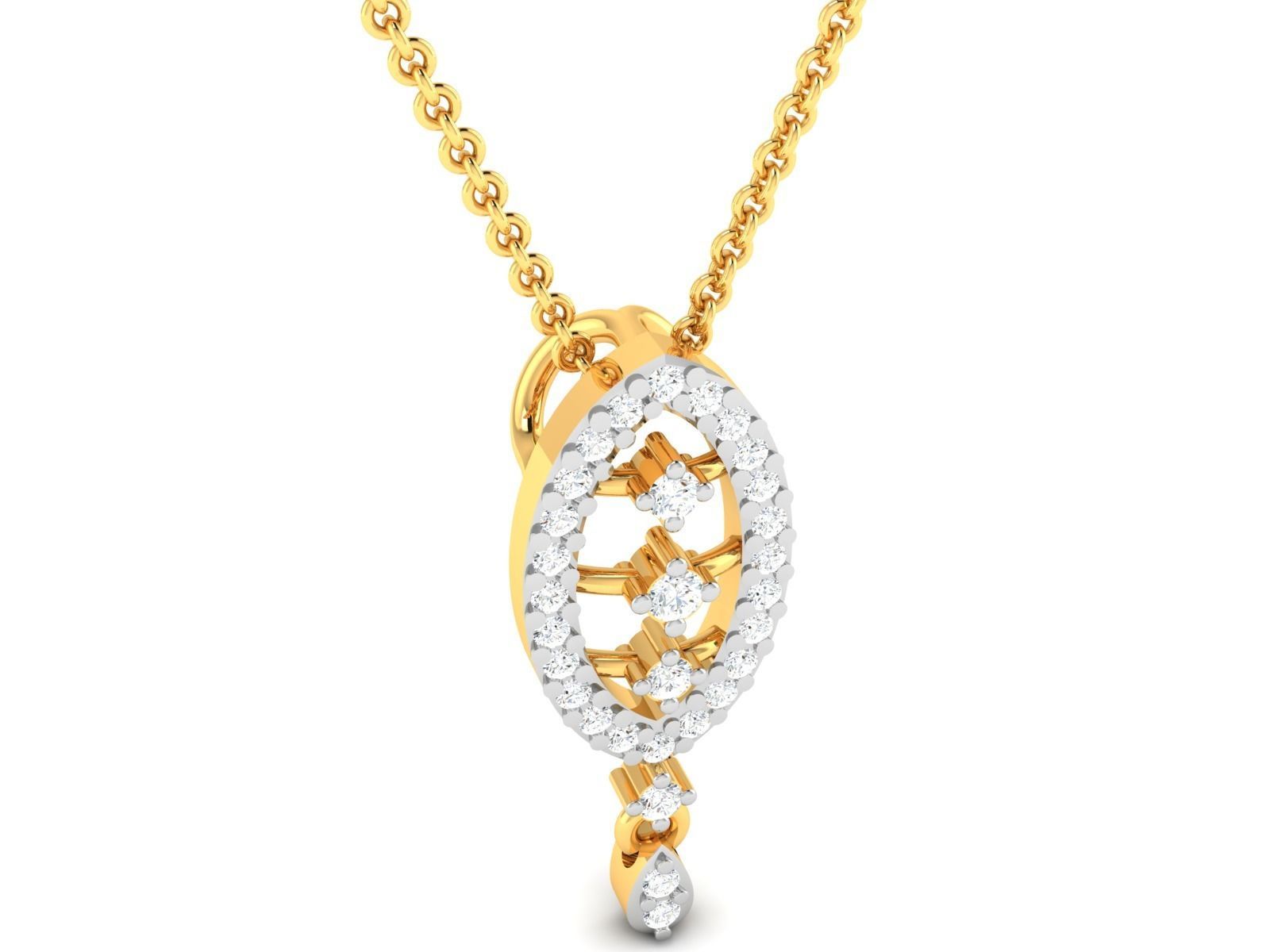 Women Pendant 3D print model_4