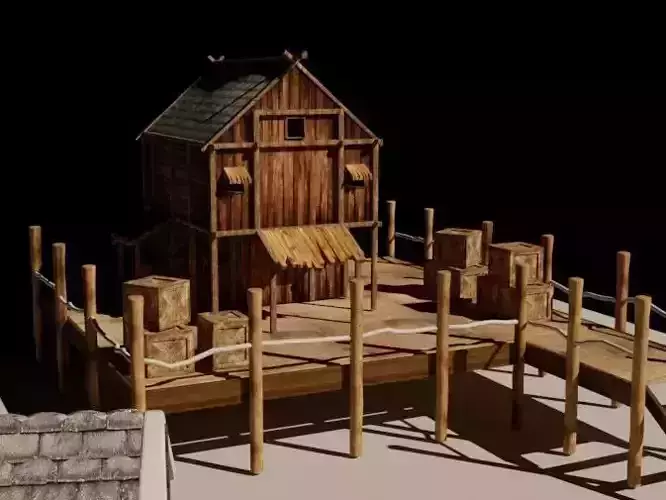 Modular Medieval Village - Game Ready 3D model