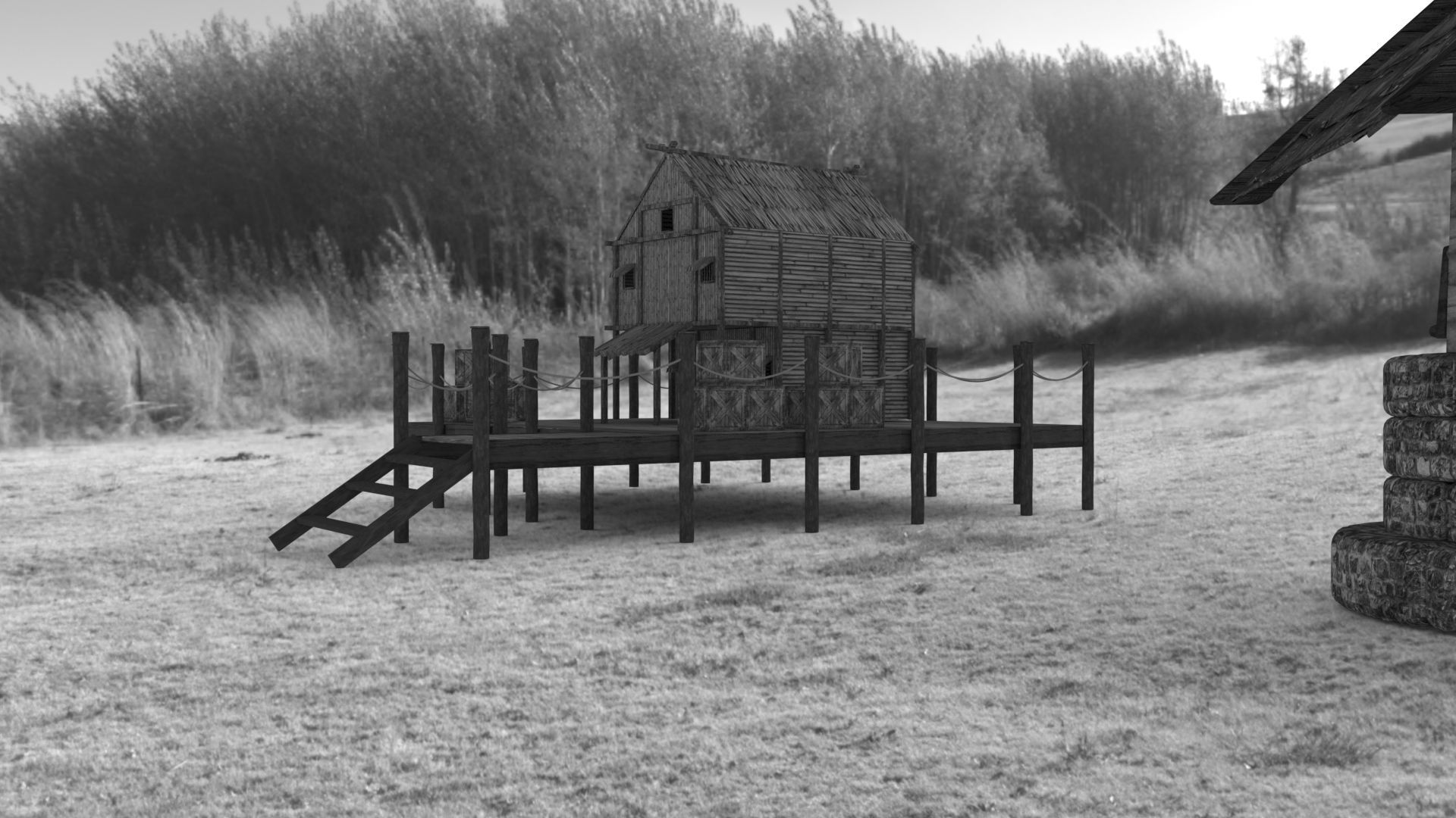 Modular Medieval Village - Game Ready 3D model Low-poly 3D model_10