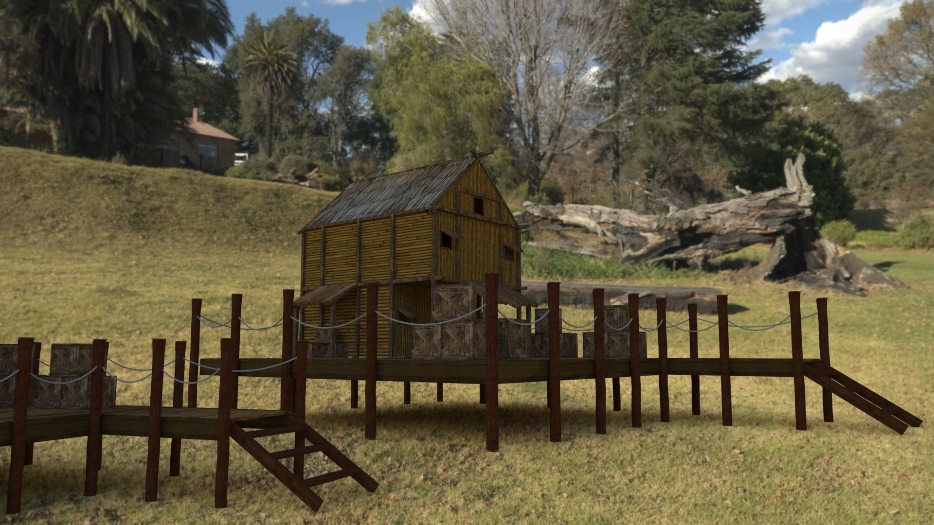 Modular Medieval Village - Game Ready 3D model Low-poly 3D model_13