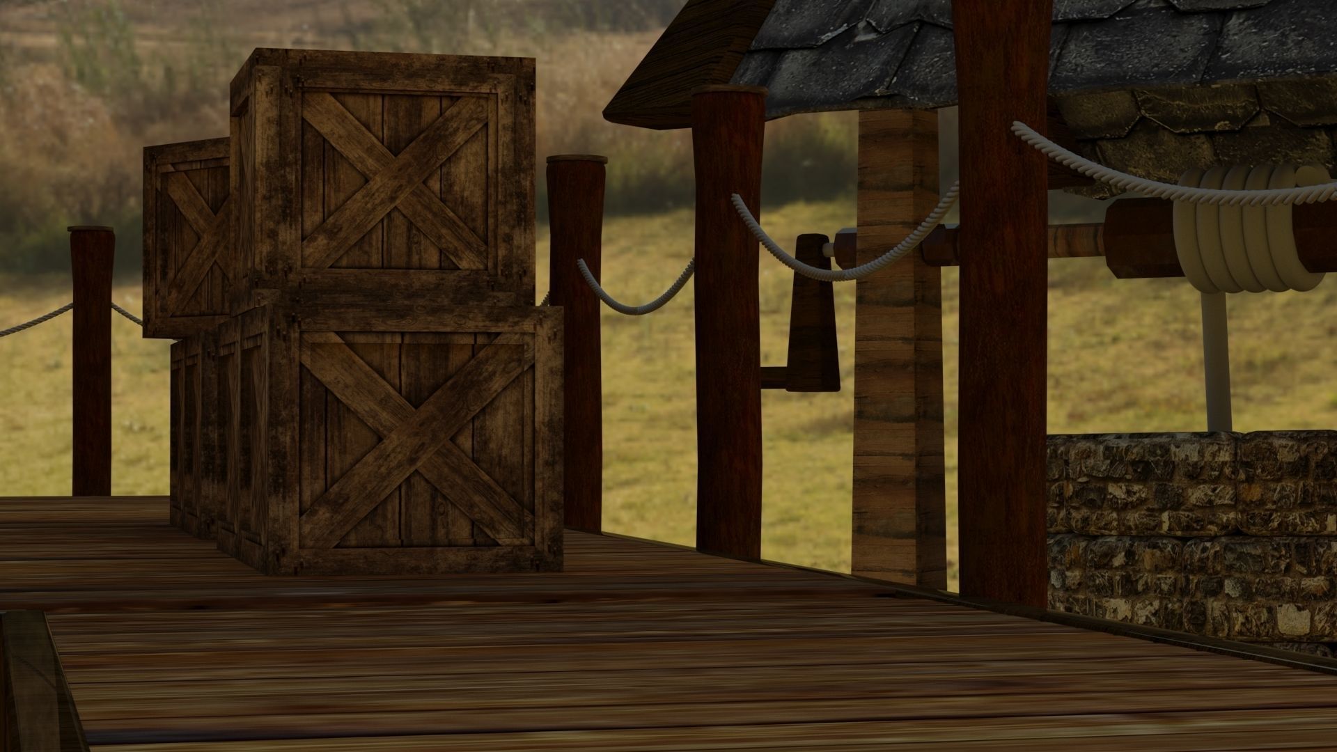 Modular Medieval Village - Game Ready 3D model Low-poly 3D model_7