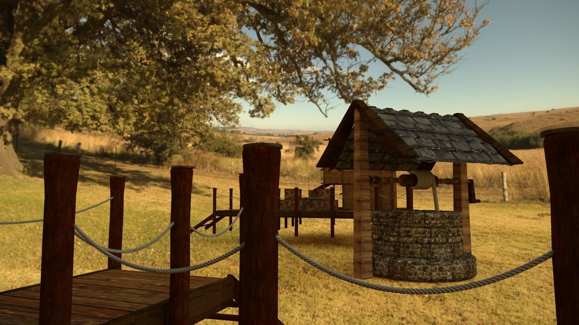 Modular Medieval Village - Game Ready 3D model Low-poly 3D model_6