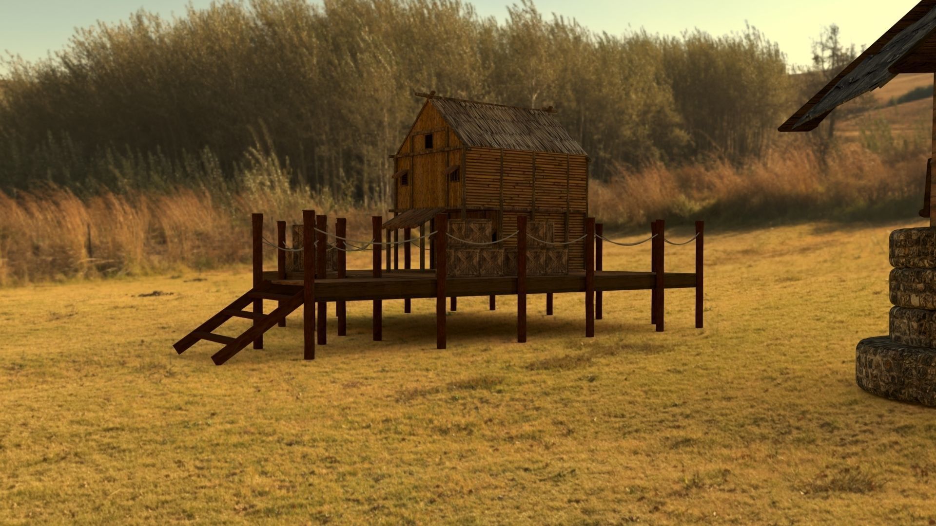 Modular Medieval Village - Game Ready 3D model Low-poly 3D model_4