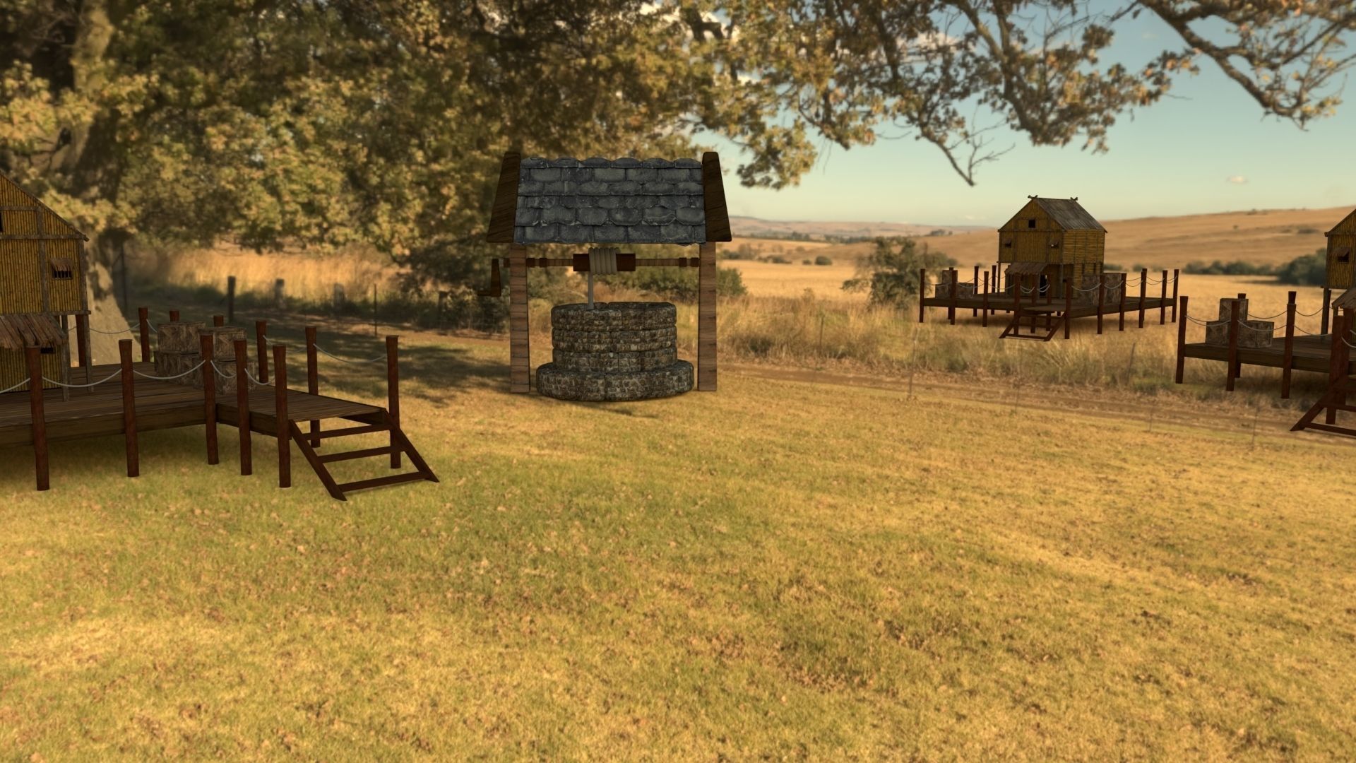 Modular Medieval Village - Game Ready 3D model Low-poly 3D model_3