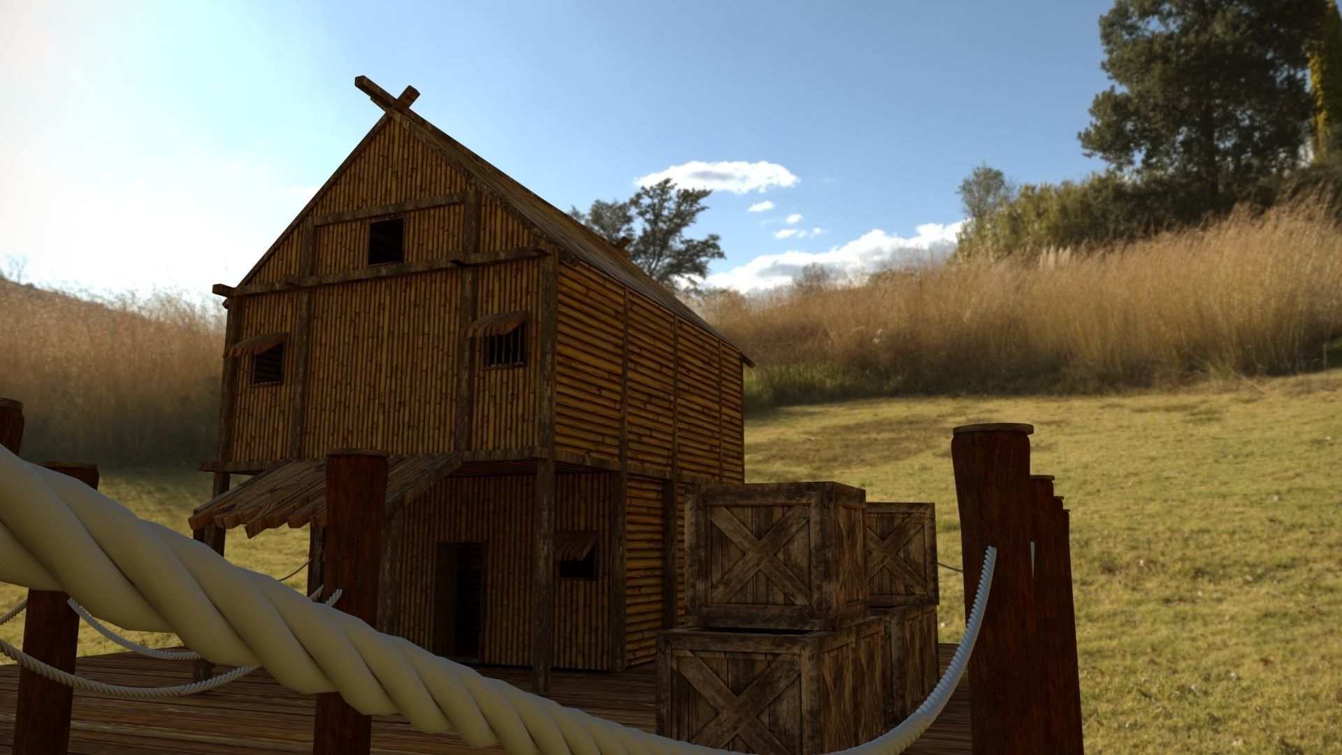 Modular Medieval Village - Game Ready 3D model Low-poly 3D model_15