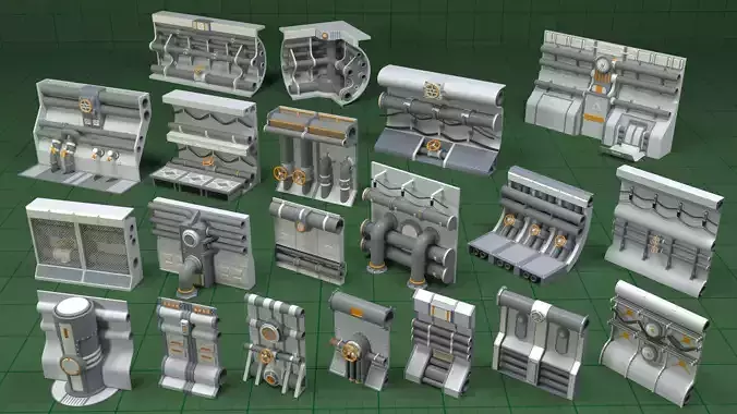 Industrial Walls Collection 1 - 20 pieces