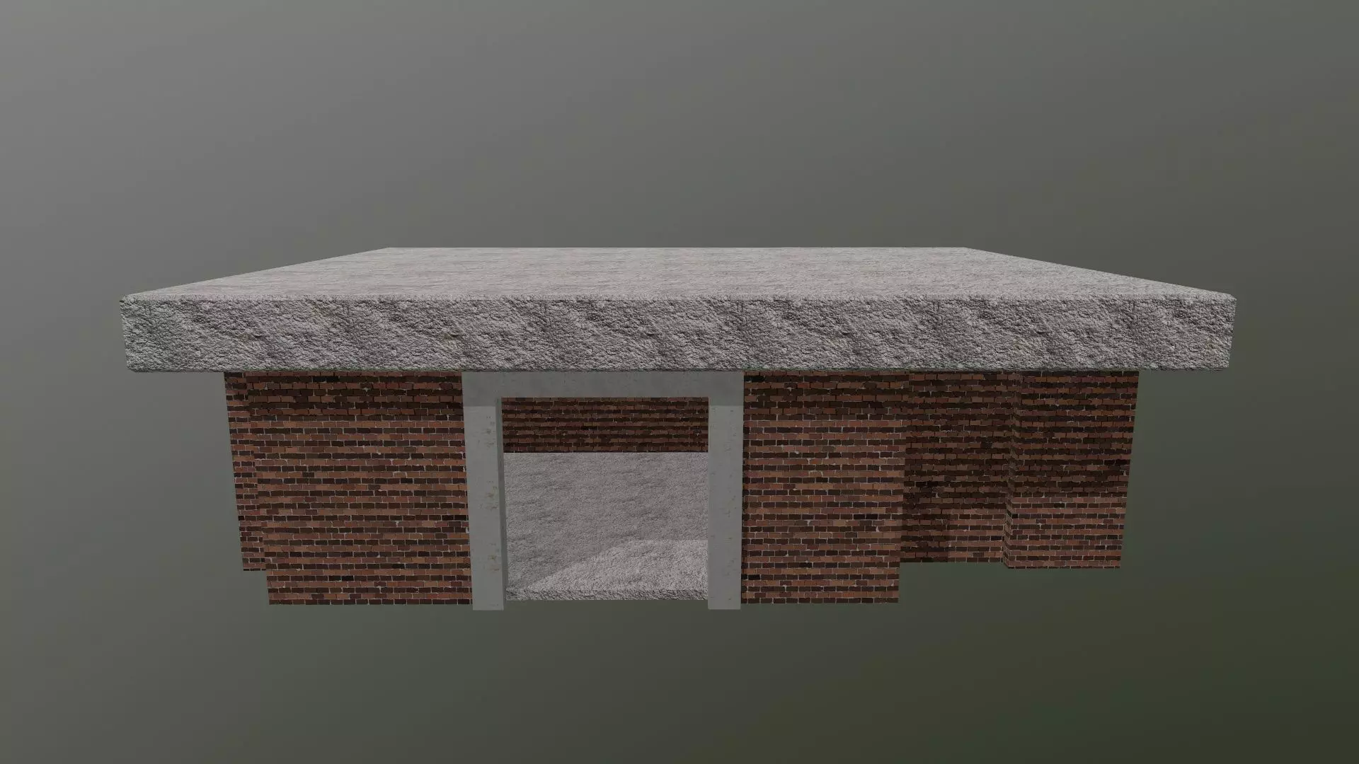 Small Structure Low-poly 3D model_0