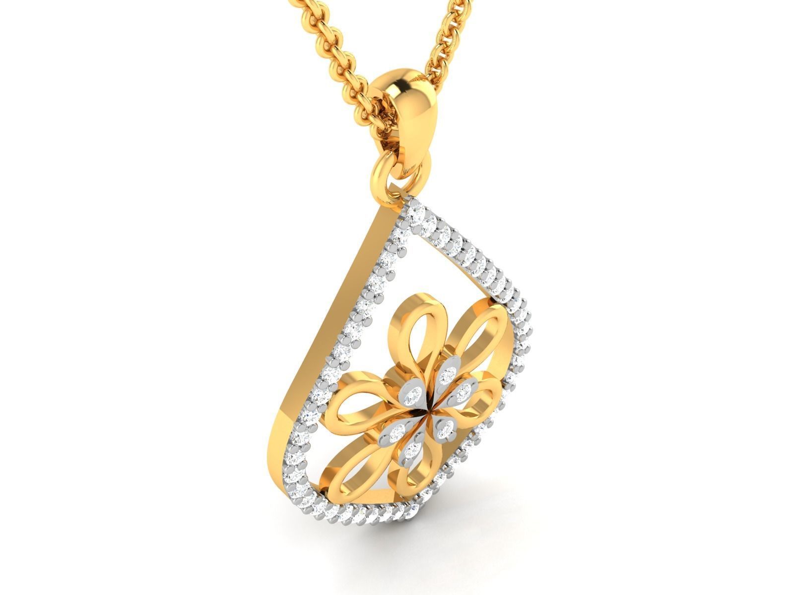 Women Pendant 3D print model_2
