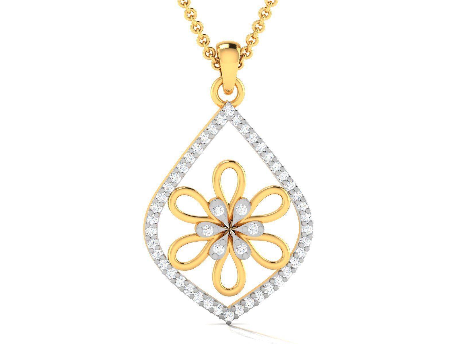 Women Pendant 3D print model_3