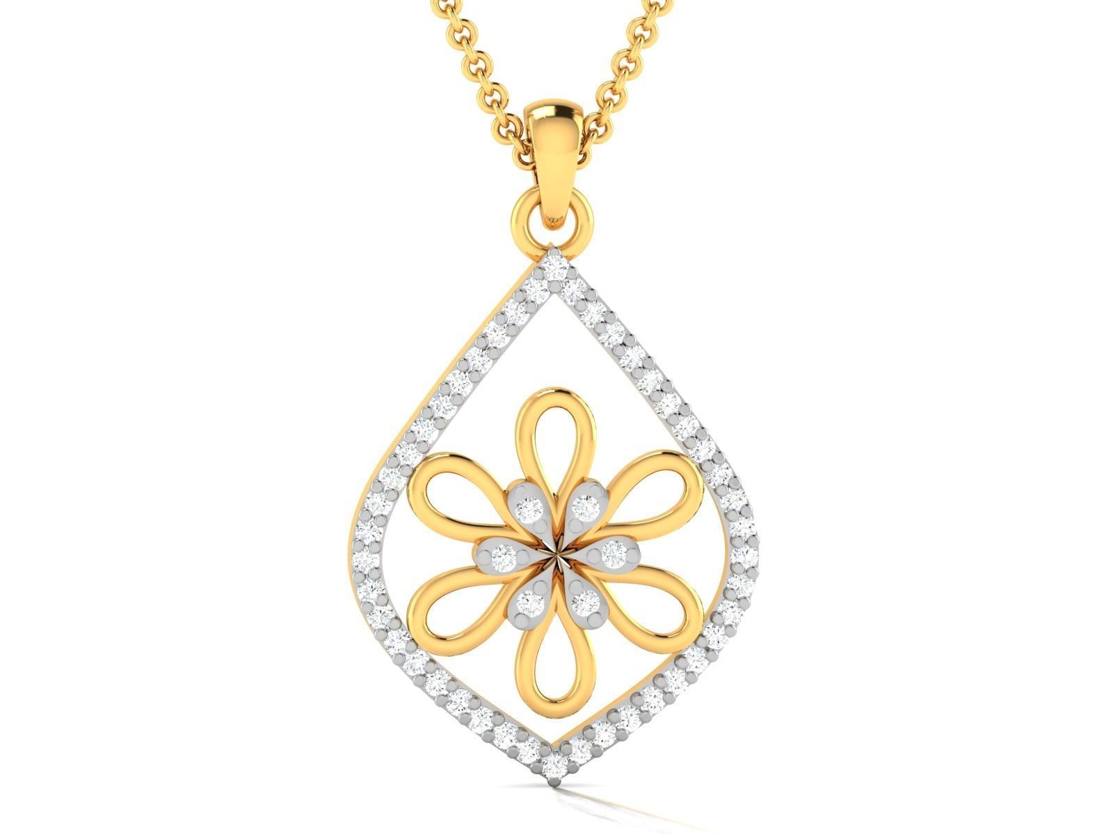 Women Pendant 3D print model_4