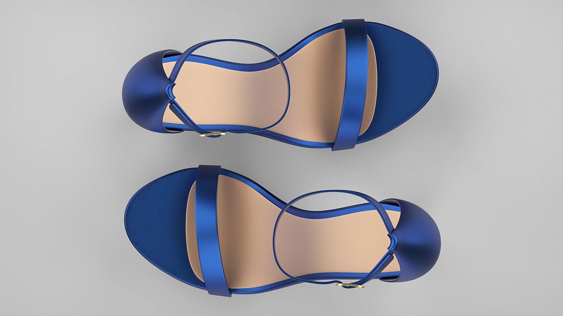 Beautiful Open Toe Ankle Strap High Heel Platform Sandals 3D model_64