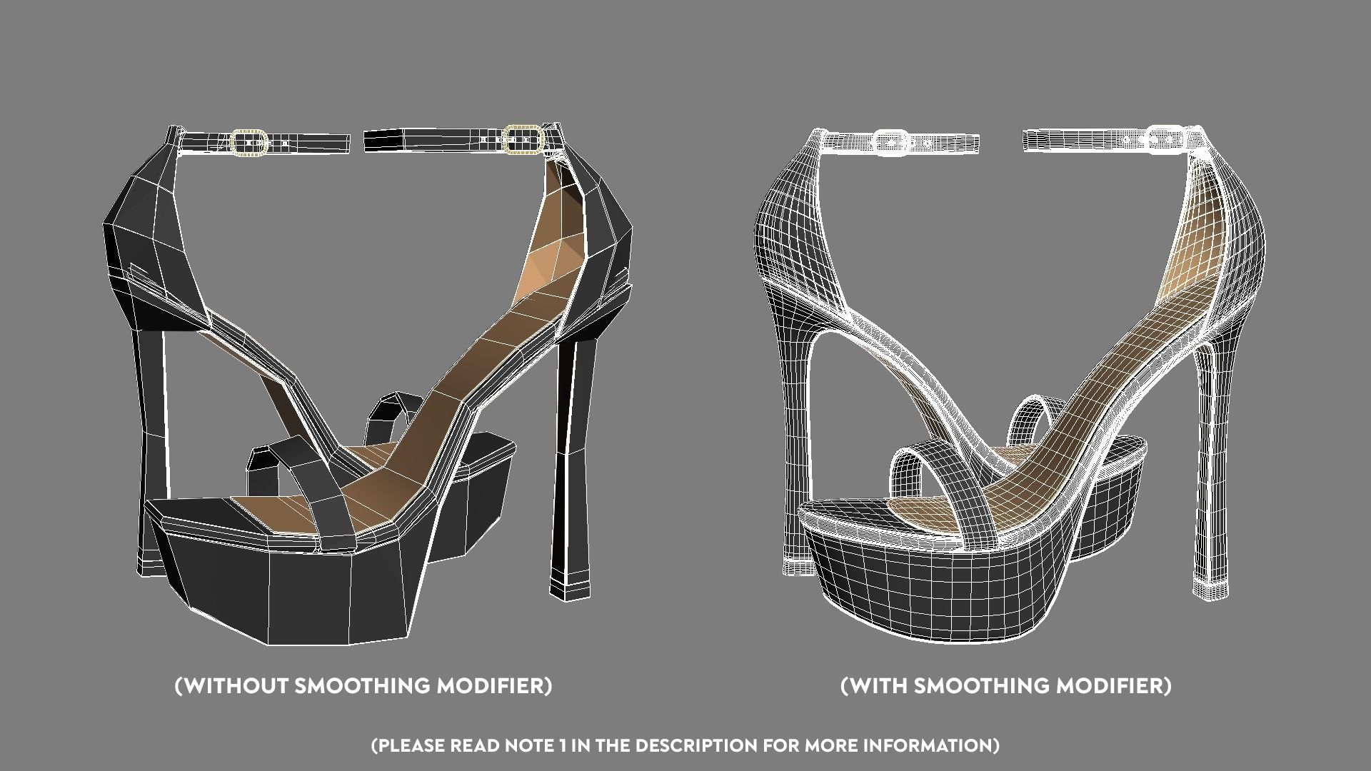 Beautiful Open Toe Ankle Strap High Heel Platform Sandals 3D model_9