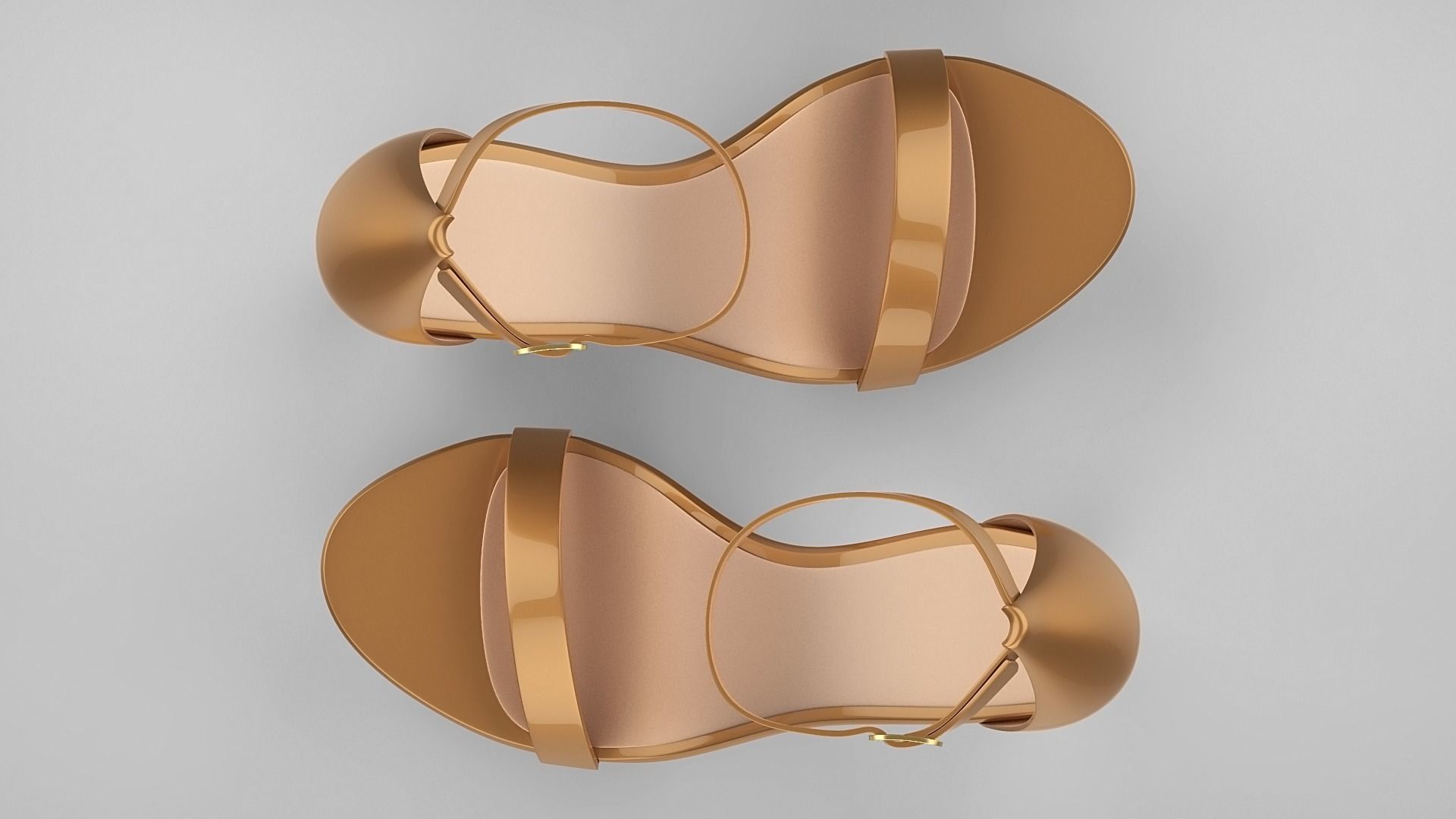 Beautiful Open Toe Ankle Strap High Heel Platform Sandals 3D model_58