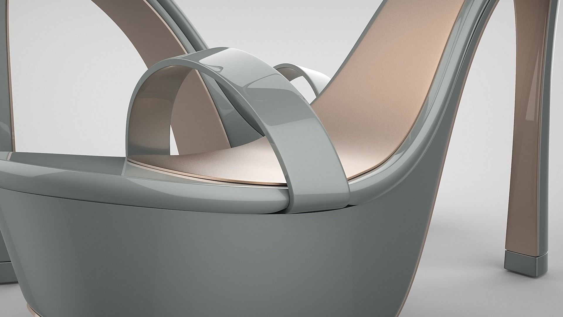 Beautiful Open Toe Ankle Strap High Heel Platform Sandals 3D model_7