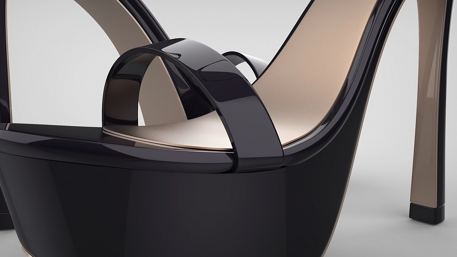 Beautiful Open Toe Ankle Strap High Heel Platform Sandals 3D model_18