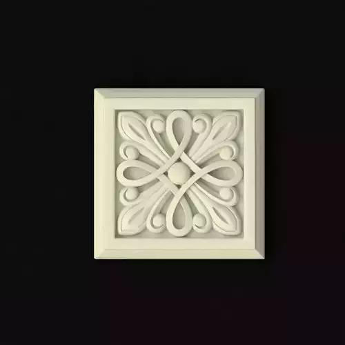 rosette decorative box with ornate design