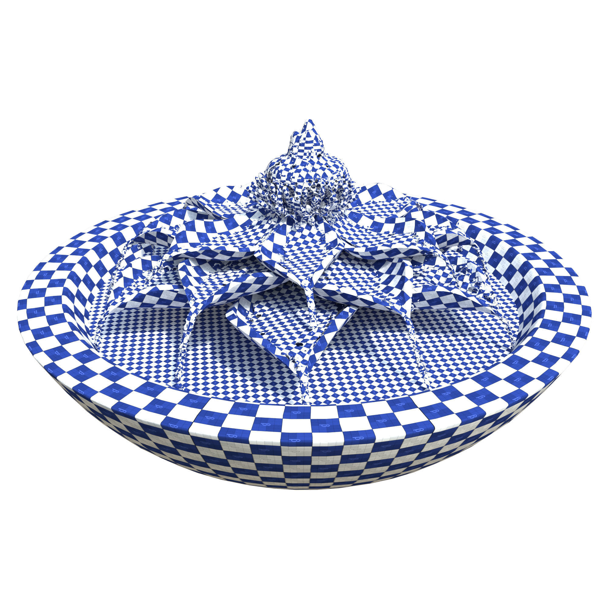 Lotus Flower Bowl Fountain 3D model_5