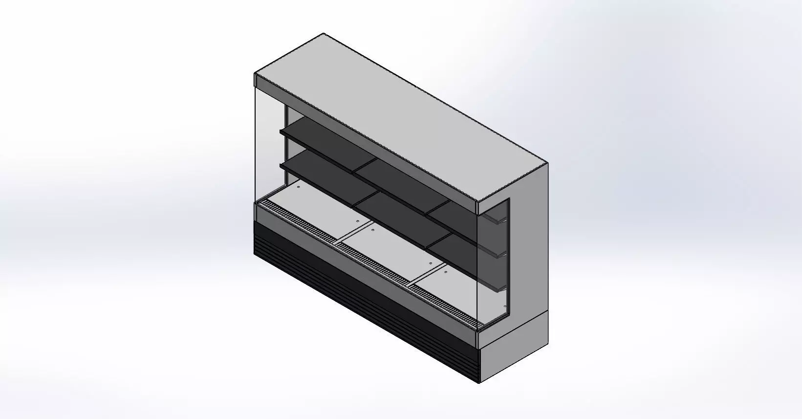 OPEN TYPE DISPLAY CHILLER REMOTE COMPRESSOR TYPE 3D model_0