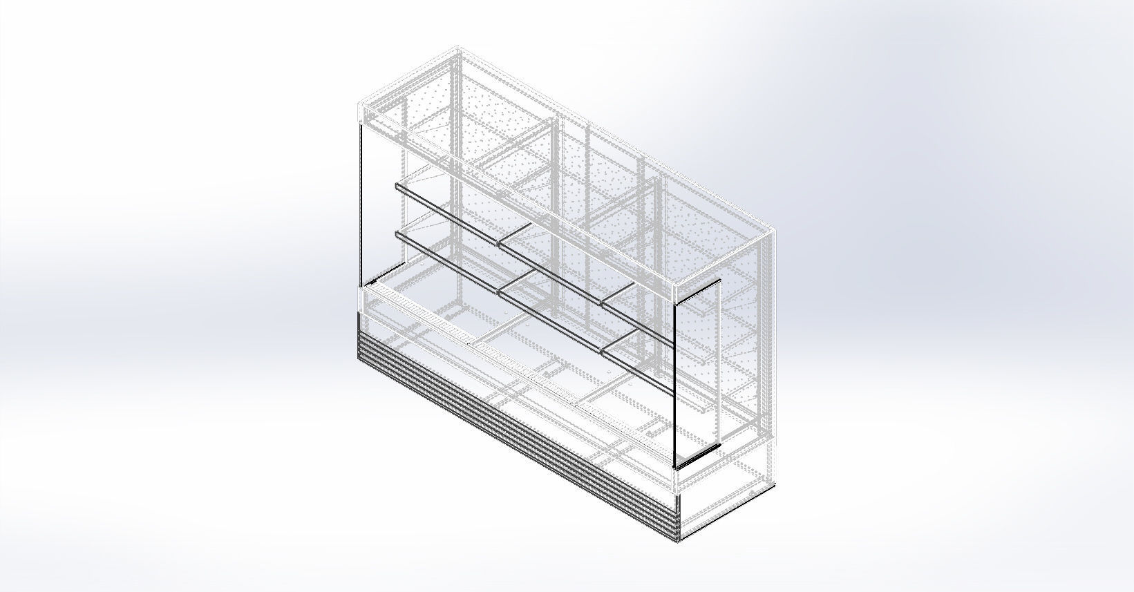 OPEN TYPE DISPLAY CHILLER REMOTE COMPRESSOR TYPE 3D model_1
