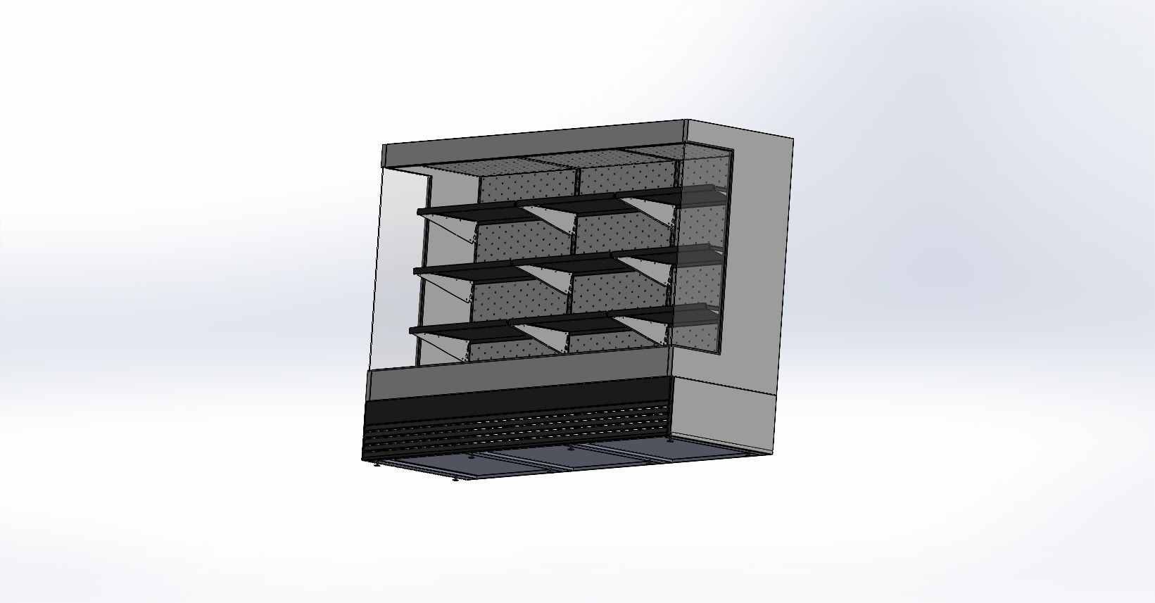 OPEN TYPE DISPLAY CHILLER REMOTE COMPRESSOR TYPE 3D model_2