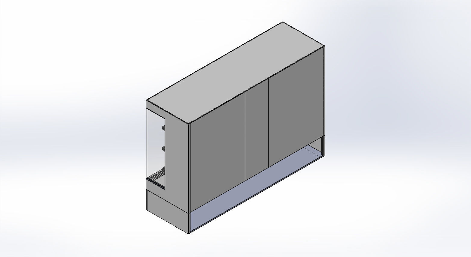 OPEN TYPE DISPLAY CHILLER REMOTE COMPRESSOR TYPE 3D model_4