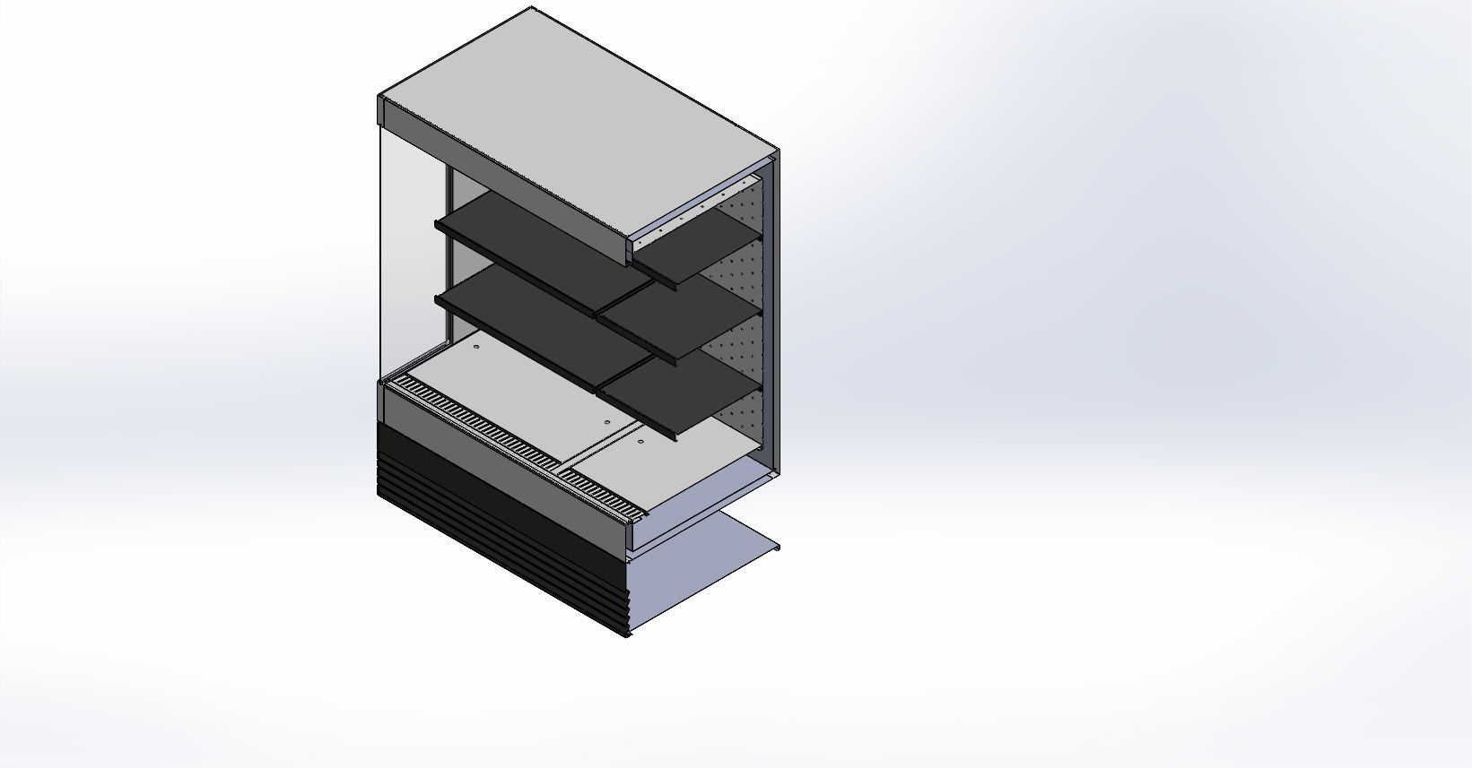 OPEN TYPE DISPLAY CHILLER REMOTE COMPRESSOR TYPE 3D model_3