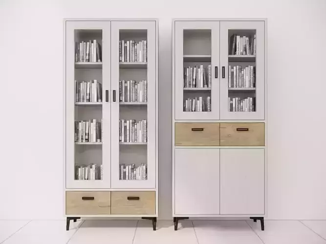 bookcase two bookcases with glass doors