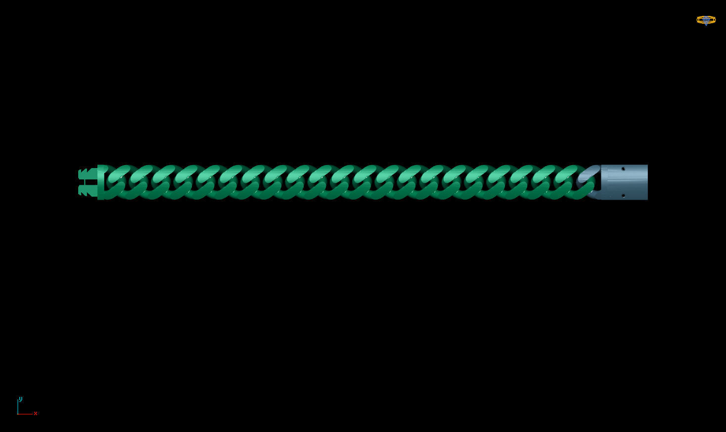 One piece fusion chain is cast directly 3D print model_3