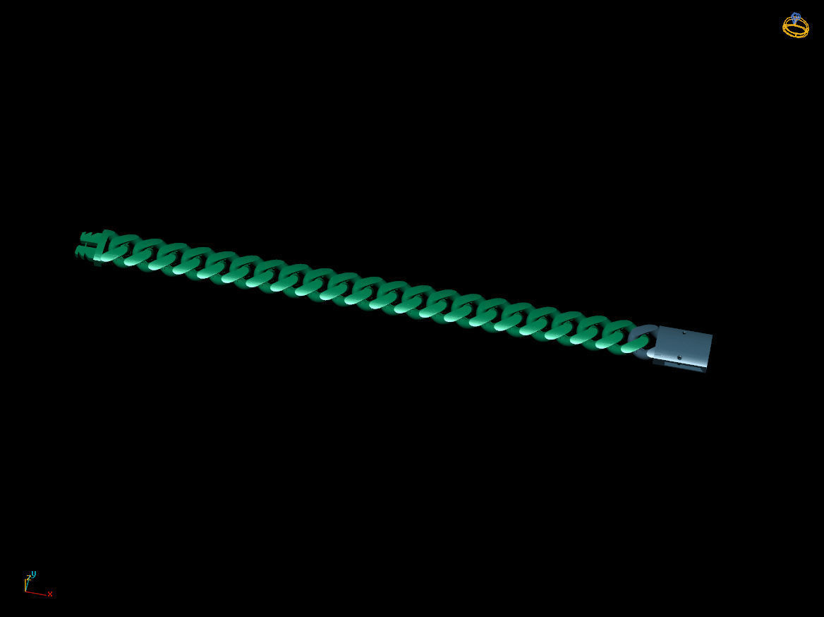 One piece fusion chain is cast directly 3D print model_2