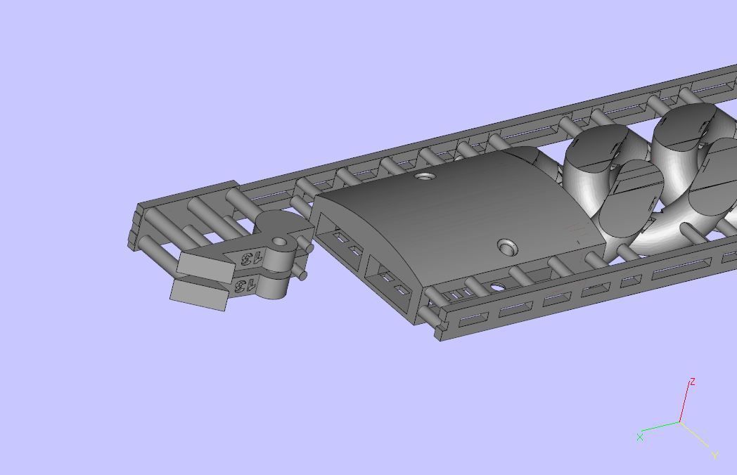 One piece fusion chain is cast directly 3D print model_5