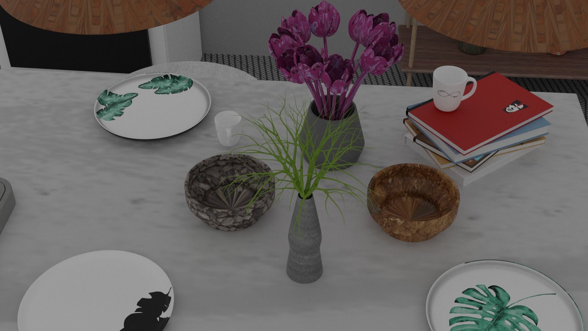 Kitchen and dining room 3D model_1