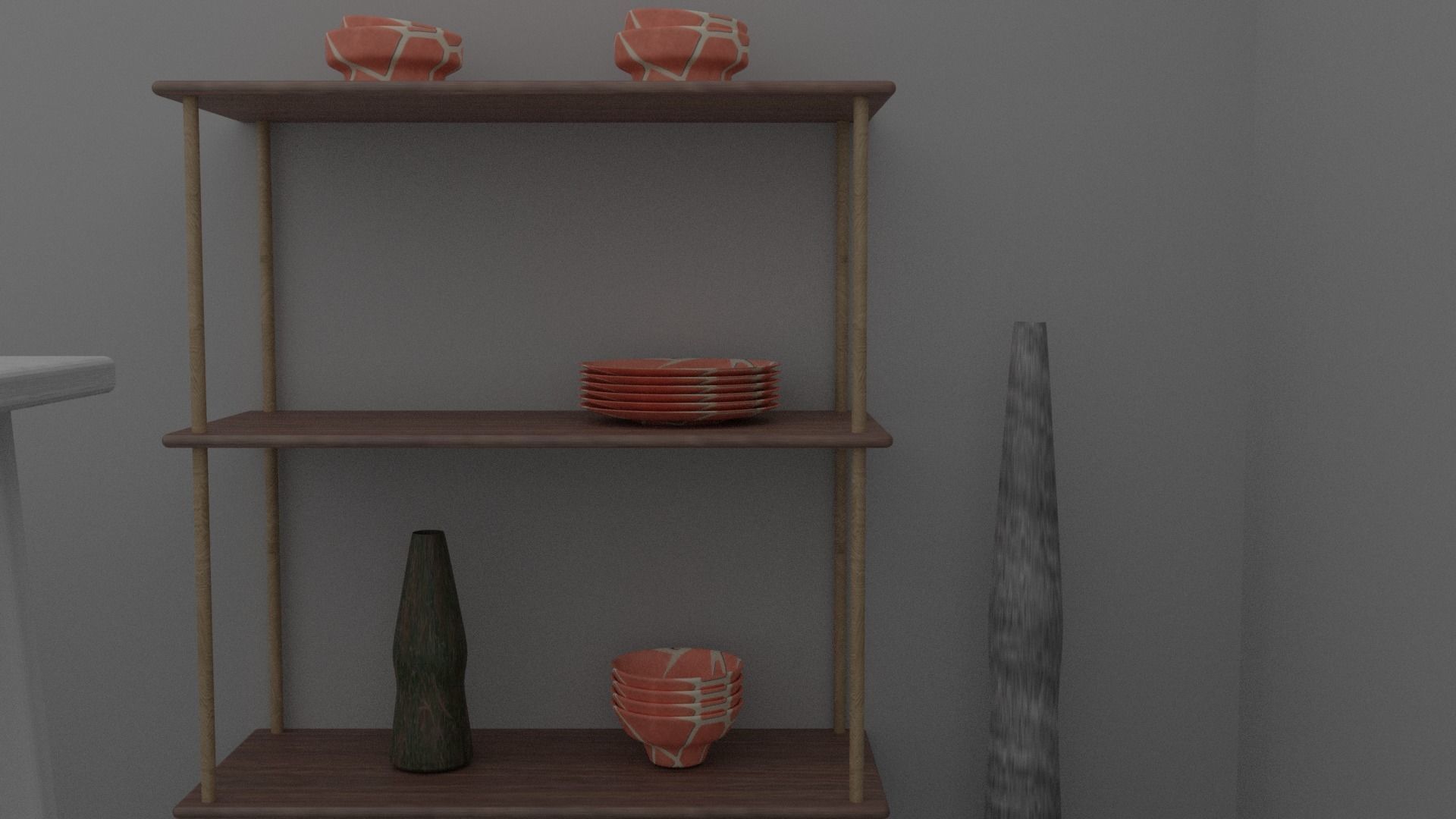 Kitchen and dining room 3D model_3