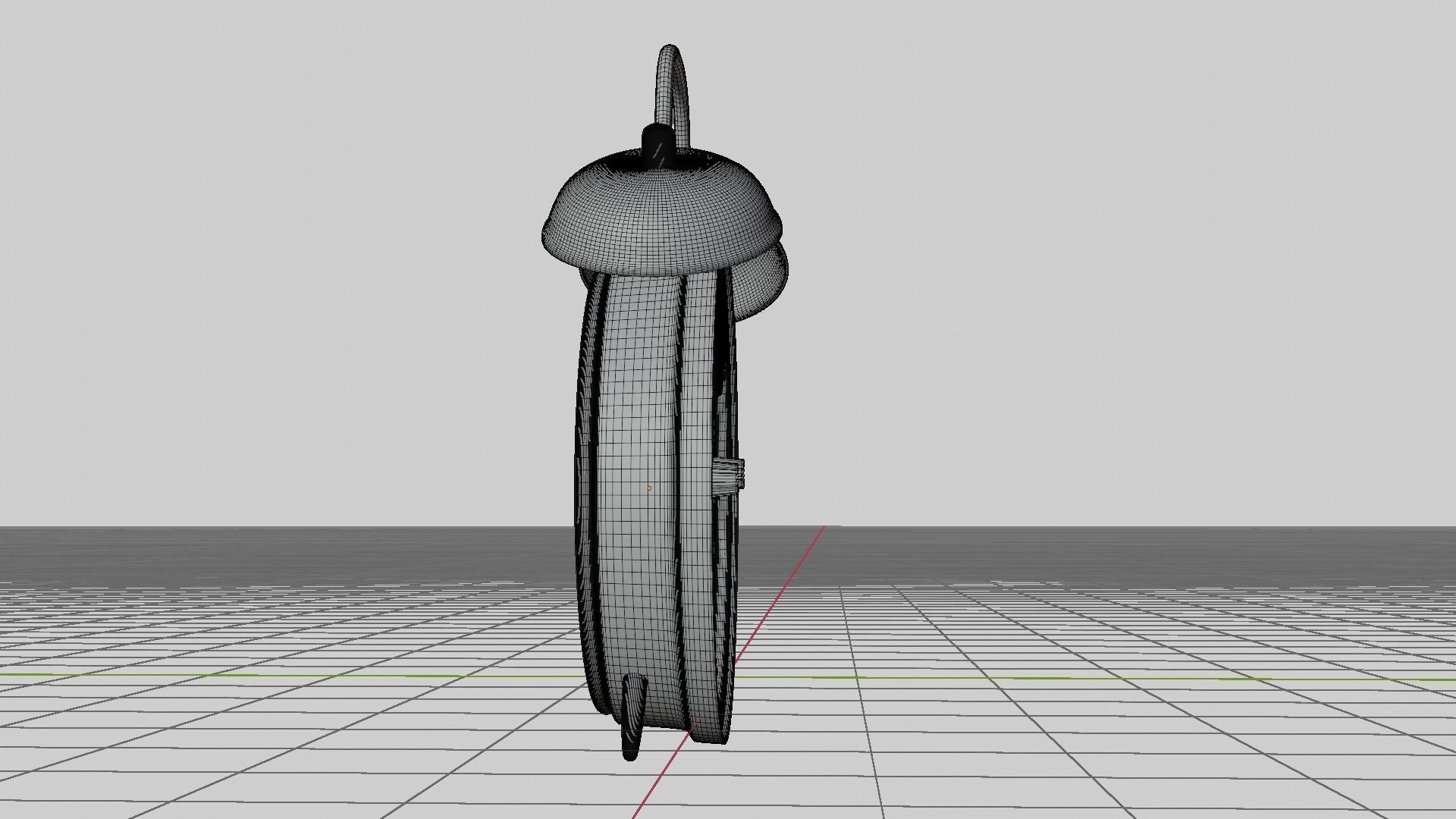 Vintage metallic Alarm Clock 3D model_7