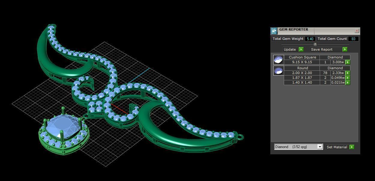 Pendant 0037 3D print model_7