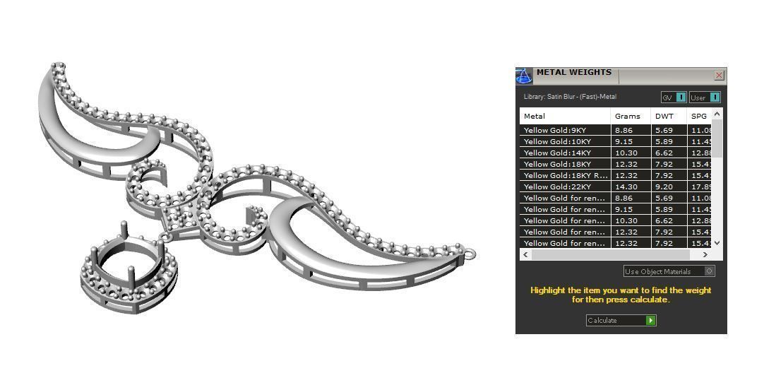 Pendant 0037 3D print model_8