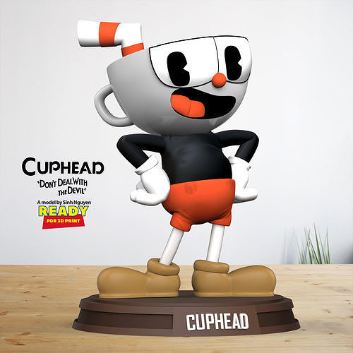 Cuphead Fanart 3D print model