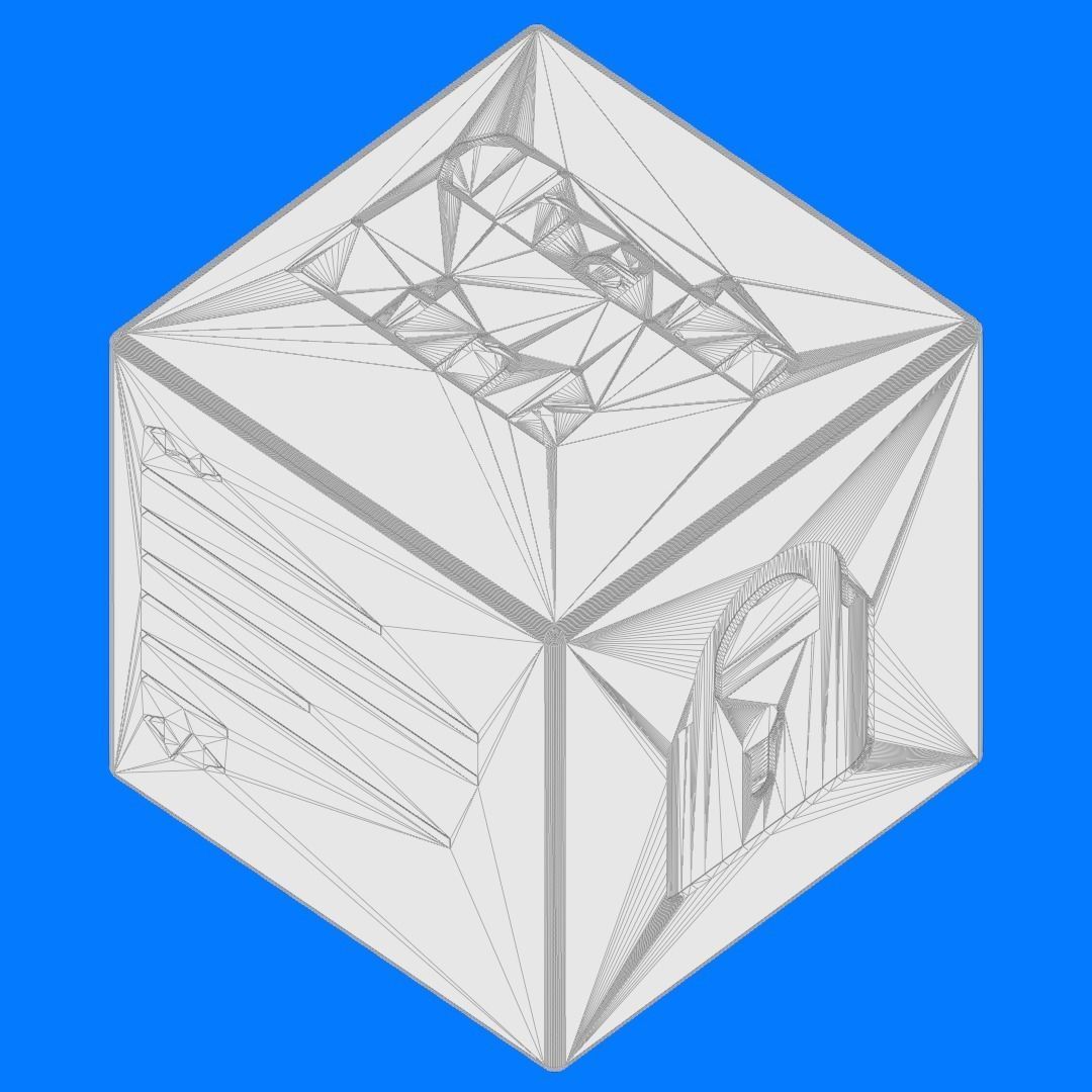 Chainlink cube 3D print model_12