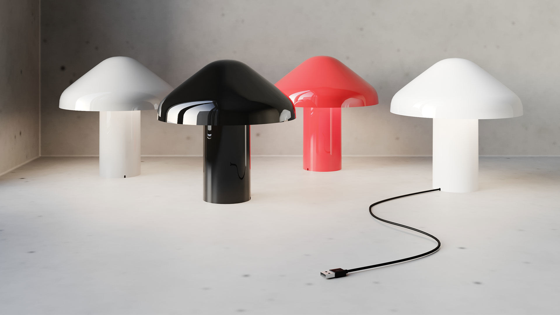 Pao Portable Table Lamp by HAY 3D model_8