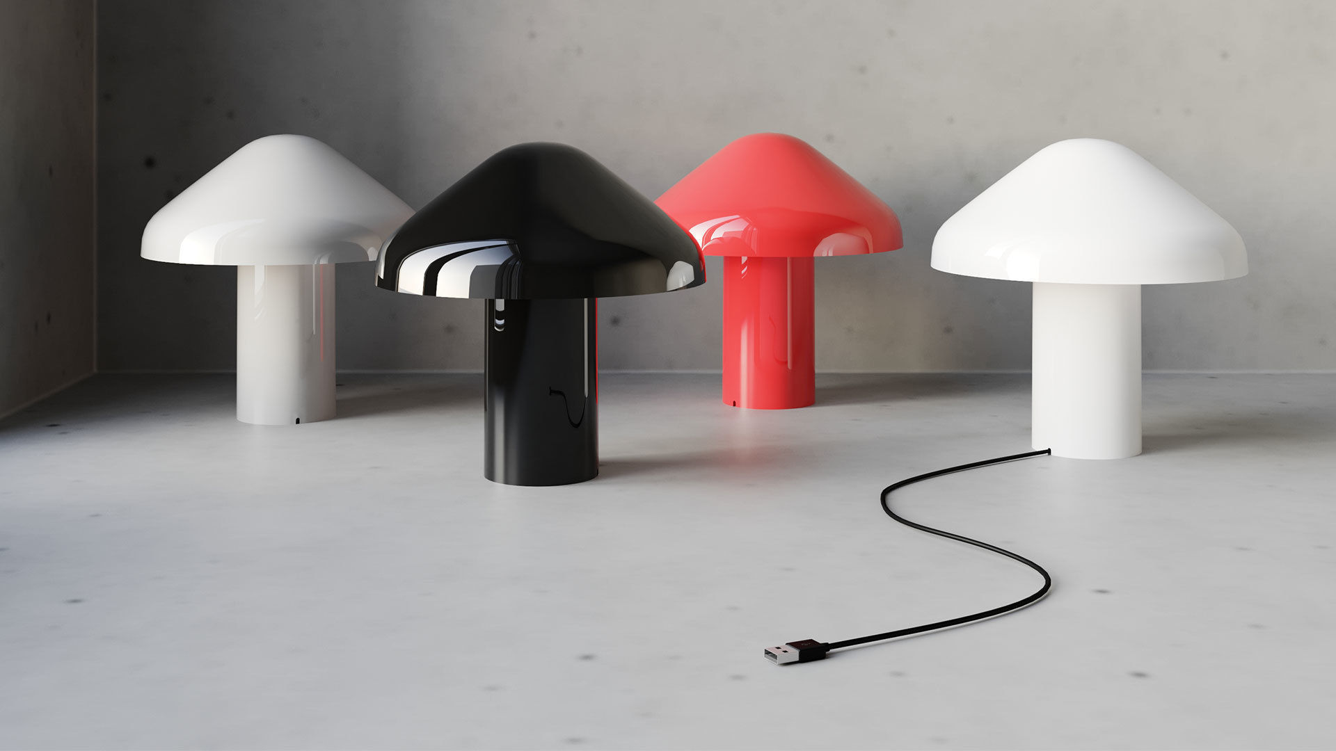 Pao Portable Table Lamp by HAY 3D model_7