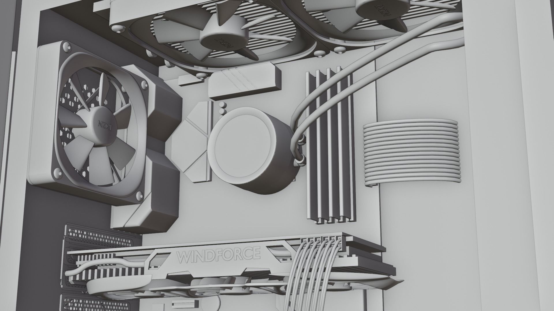 Gaming PC Setup NZXT 3D model_15