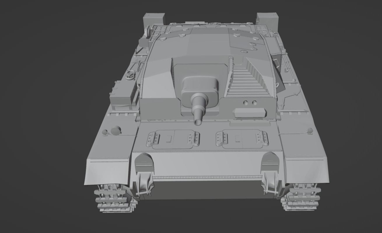 H0 1-87 scale WW2 StuG III Ausf A 3D print model_10