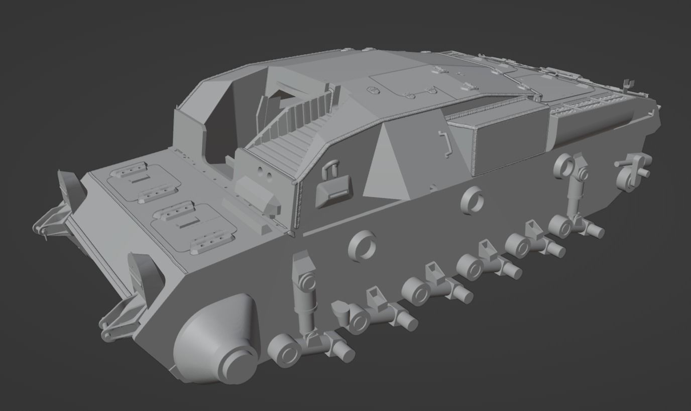 H0 1-87 scale WW2 StuG III Ausf A 3D print model_14