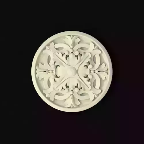 rosette ornately carved medallion